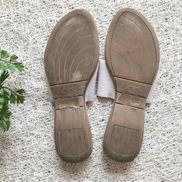 Anne Klein Sport White Sparkle Thong Sandals - Picture 9 of 10